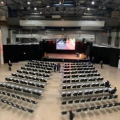 Hall with chairs presentation