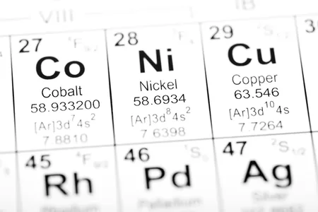 periodensystem-elemente-kobalt-nickel-chemische-zusammensetztung